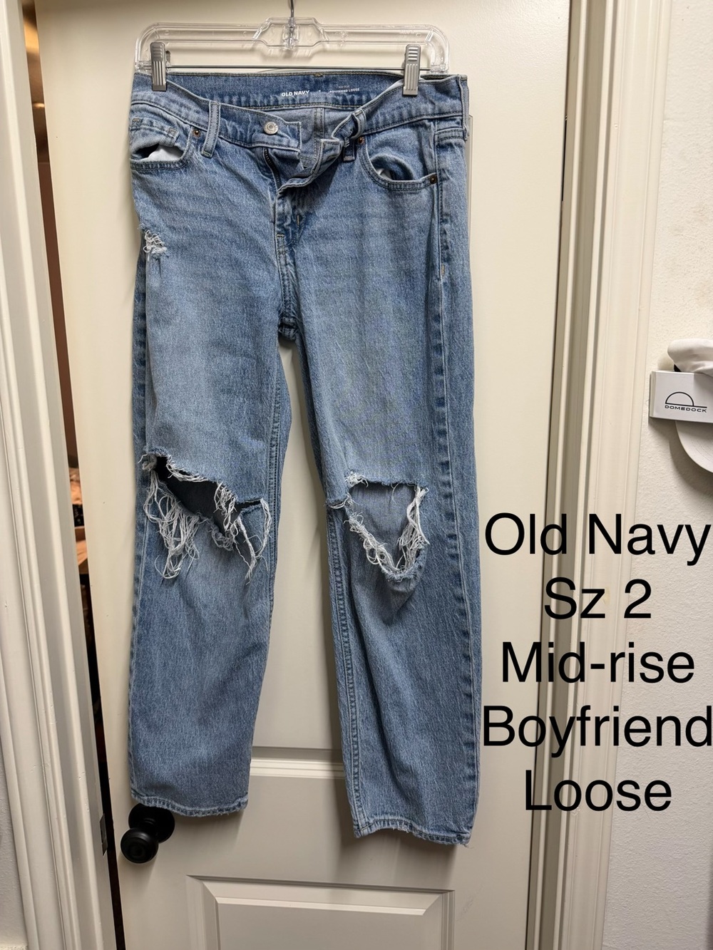 Old Navy Light Blue Distressed Boyfriend Jeans